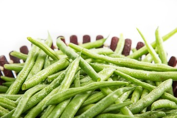 French green beans in a basket