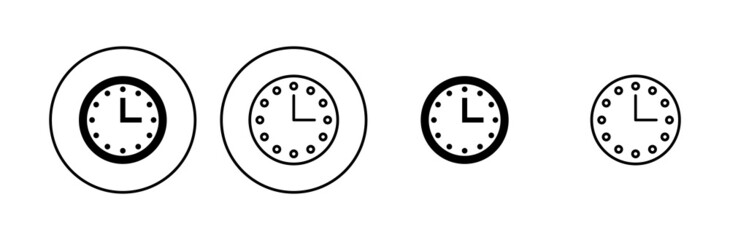 Clock icon set. Time icon vector. watch icon symbol