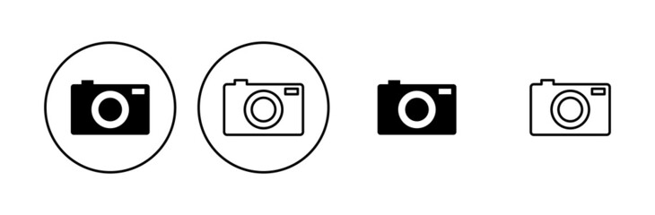 Camera icon set. photo camera icon. camera photography icon.