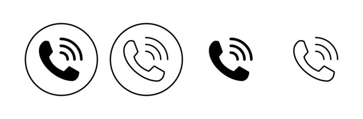 Call icon set. telephone icon vector. phone icon vector. contact us