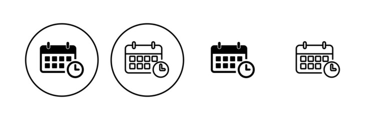 Calendar icon set. Calender symbol. calendar vector icon