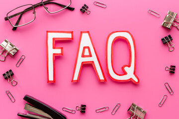 Faq message frequently asked questions. Information helpdesk concept