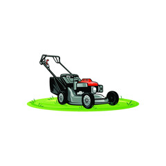 lawn mower isolated vector for illustration or logo design 