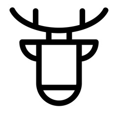 Deer Line Icon Vector