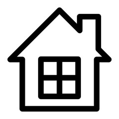 House Line Icon Vector
