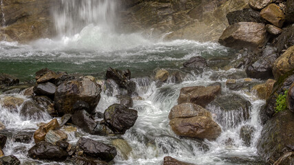 waterflow over rocks