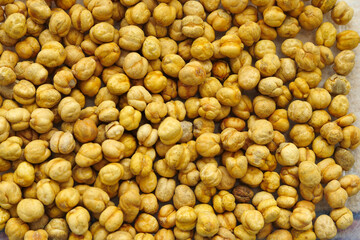 turkey çorum salted chickpeas, chickpeas close-up, yellow chickpeas,