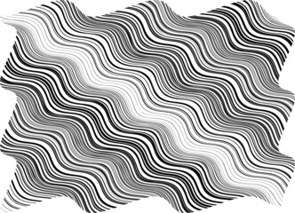 Abstract flow lines background . Fluid wavy shape .Striped linear pattern . Music sound wave . Vector illustration