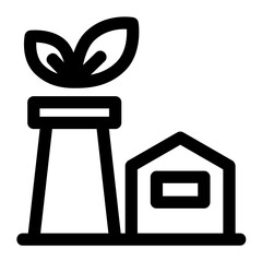 Factory Line Icon Vector