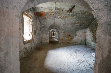 The inner of Forte Sperone (Sperone Fort) , one of the most important and better preserved structures of the fortifications of Genoa, Italy.