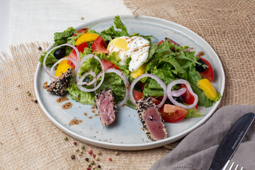 salad with cheese and olives