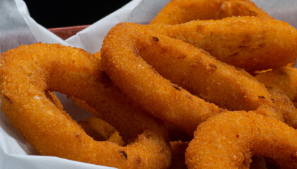 Breaded onion slices