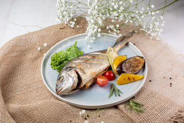 fish with lemon and herbs