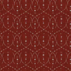 Deurstickers Bordeaux Naadloze Franse rode grijze boerderij geweven linnen textuur. Tweekleurige neutrale shabby chique patroonachtergrond. Modern textieldoekeffect. Materiaal keukeninterieur. Rustieke cottage kastanjebruine allover print