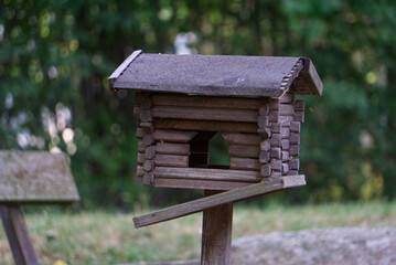 wooden bird house