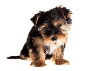 Yorkshire Terrier Puppy Sitting