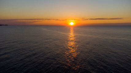 atardecer en el mar