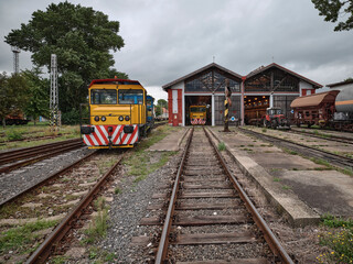 Obraz premium Old historic train depot