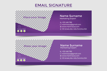 Corporate email signature template or email footer, Personal Facebook cover photo design.
