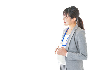 妊娠中の若いビジネスウーマン