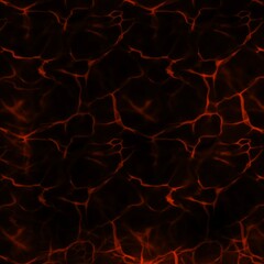 Fiery cracked surface, lava texture background. Square image.