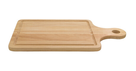 Wooden kitchen board isolated on white background