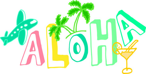 Summer lettering for print on the theme of weekends, seaside holidays, vacations.