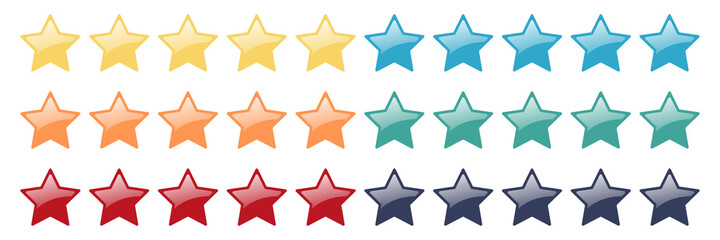 Stars icons set. Vector illustration.