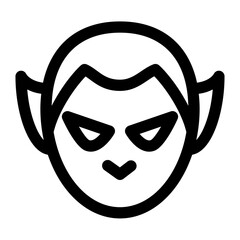 Vampire Line Icon Vector