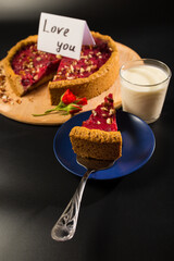 Breakfast for a loved one. Valentine's day breakfast.