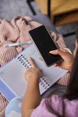 Female sitting down working from home