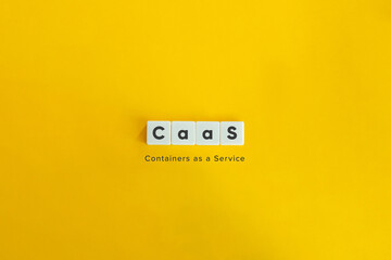 CaaS (Containers as a service) banner. Minimal aesthetics.