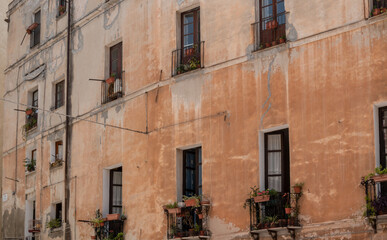 Fototapeta na wymiar Street view in Cagliari