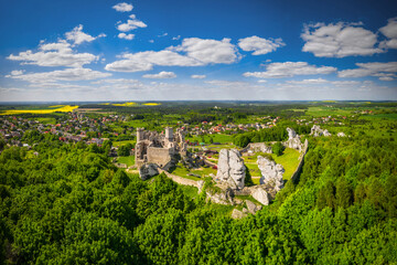 Ruins of beautiful Ogrodzieniec Castle in Poland.