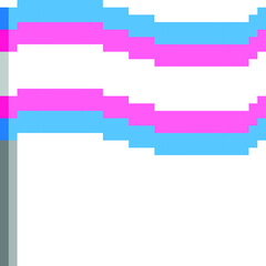 LGBT Pixel flag. Pixel banner lesbian, gay, bisexual, and transgender. bit icon. Vector illustration