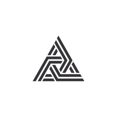 Triangle logo icon. Vector symbol.
