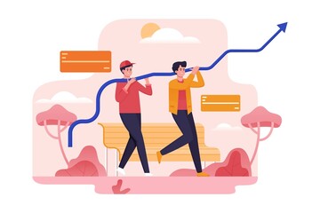 Team work for growth up and reach the target