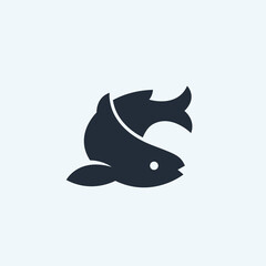 Fish icon. Simple vector icon.
