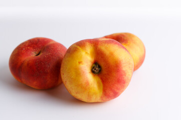 Platerina fruit a stone fruit. Platerina is a variety that has characteristics of the Paraguayan and the nectarine.