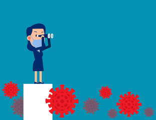 Looking to invest in a crisis. Business quarantine vector concept