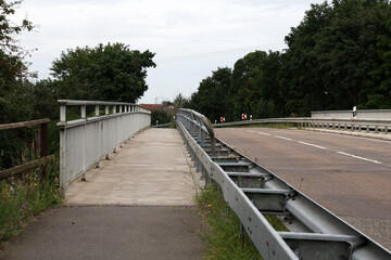 Automobile bridge over the Autobahn in Germany