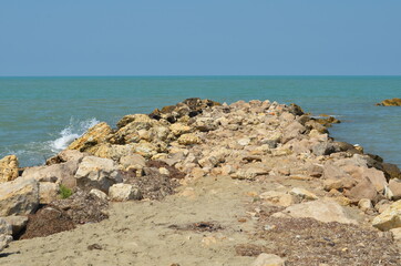Light color rocks, stones - Sea Coast - granit