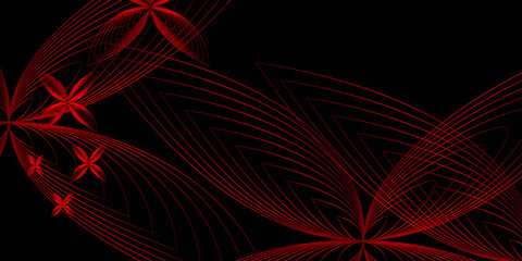 Modern black background with red lines