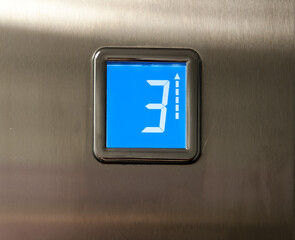 The elevator goes to the third floor