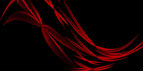Modern black background with red lines