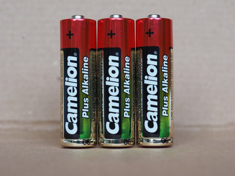 SHENZHEN - CIRCA AUGUST 2021: Camelion 1.5 V AAA battery