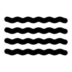 Vector Wave Glyph Icon Design