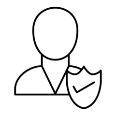 Vector Insurance Outline Icon Design