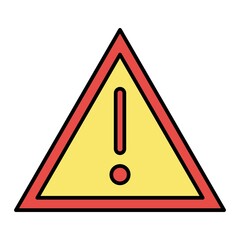 Vector Warning Filled Outline Icon Design