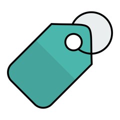 Vector Price Tag Filled Outline Icon Design